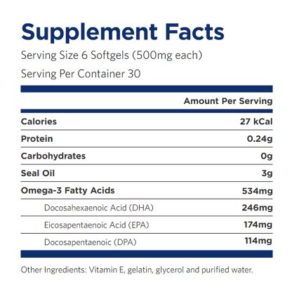 DPA Gold Omega-3 Seal Oil Softgels