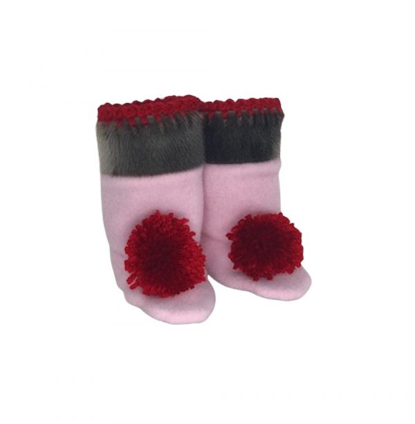 baby booties pink
