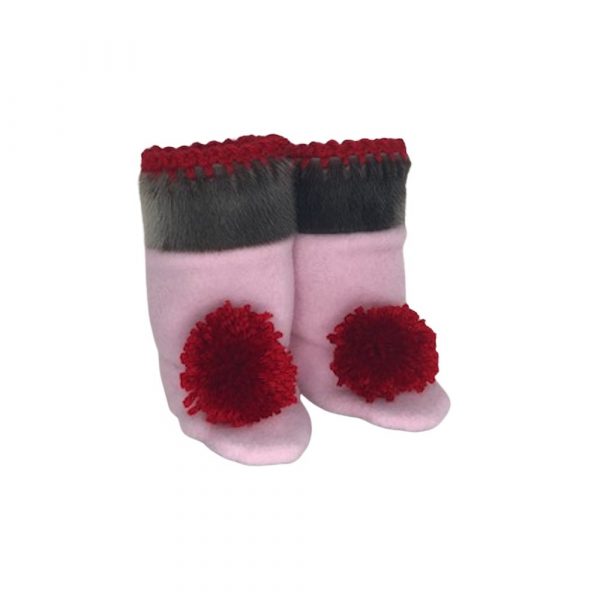 baby booties pink