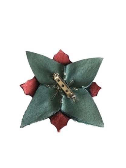 Poinsettia Brooch back