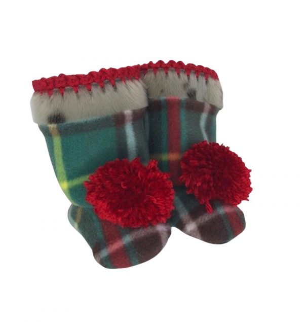 baby booties Newfoundland Tartan