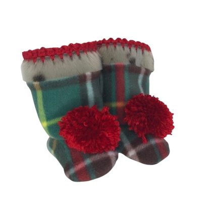 baby booties Newfoundland Tartan
