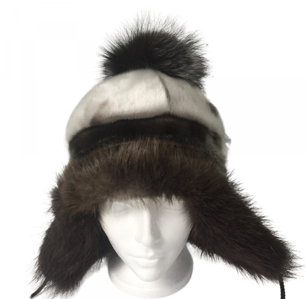 1_GNP_All_Natural_Seal_Skin_Hat_Silver_Fox_Pomom_Front