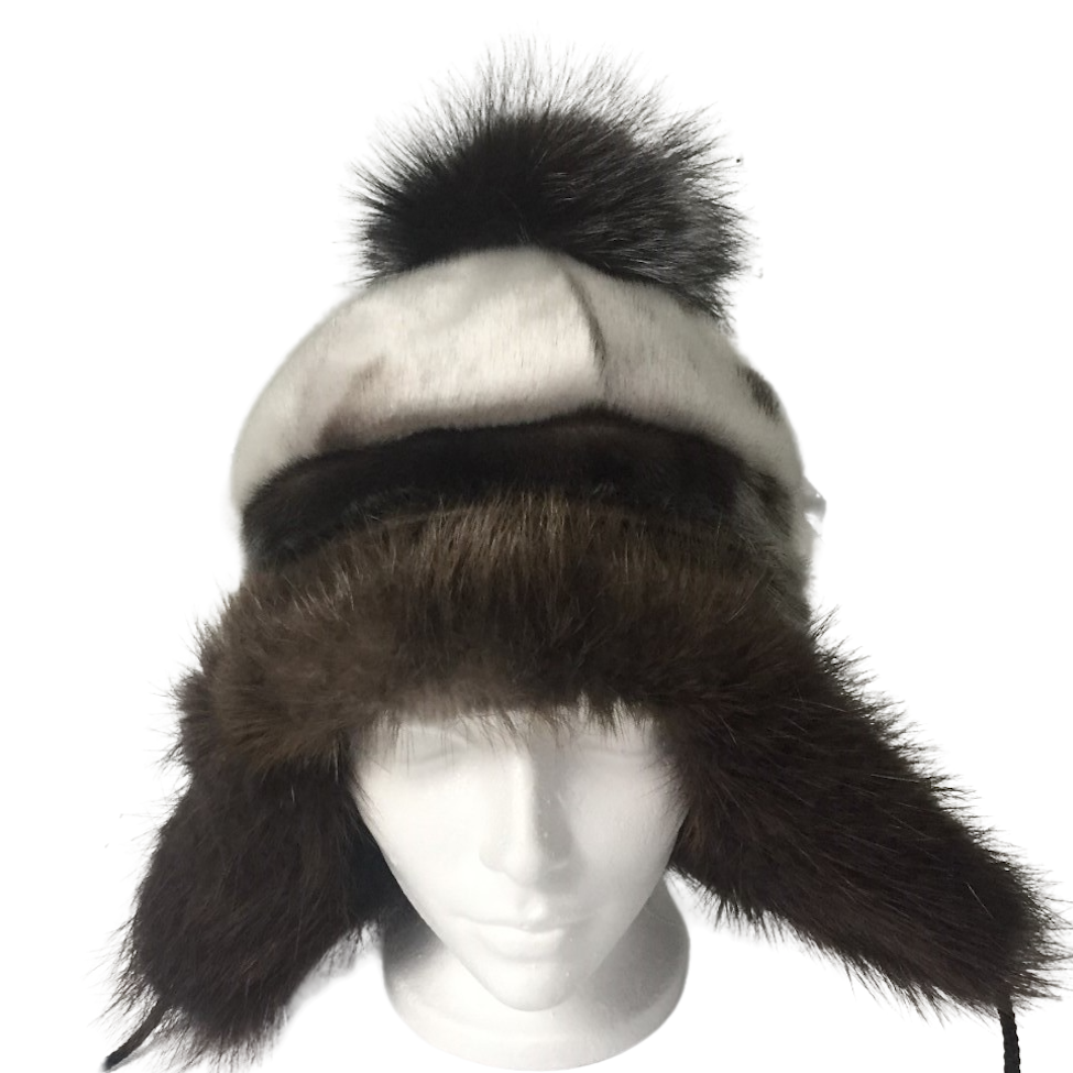 1_GNP_All_Natural_Seal_Skin_Hat_Silver_Fox_Pomom_Front