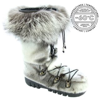 1970’s Natural Sealskin boots with Silver Fox