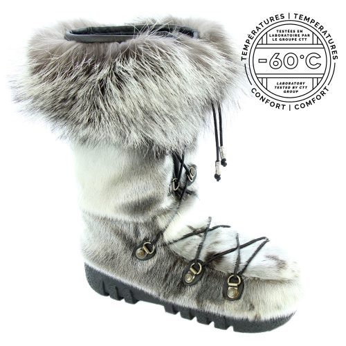 1970’s Natural Sealskin boots with Silver Fox