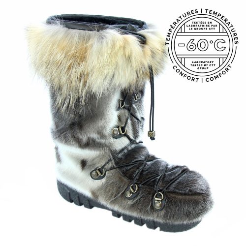 Sealskin Boots with Coyote Fur 70s Style