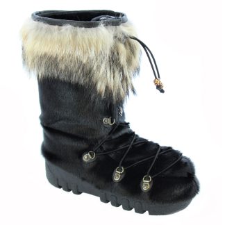 Sealskin Boots with Coyote Fur 70s Style