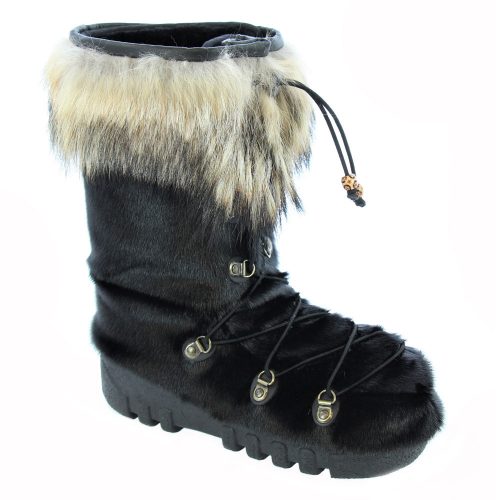 Sealskin Boots with Coyote Fur 70s Style