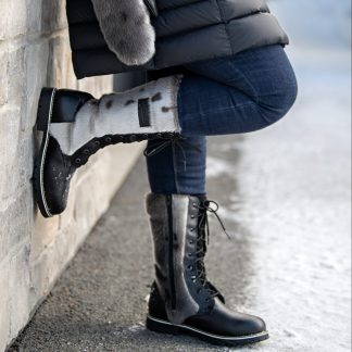 Seal Skin Boots Lace Up Style Inès