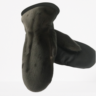Short Sealskin Mitts with Leather Palms - Unisex