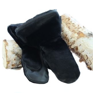 Mitaine loup marin noir de luxe pour motoneige