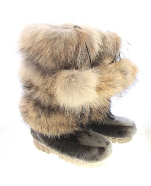Botte fourrure loup marin et coyote