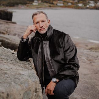 Mens’ Seal Fur and Leather Coat