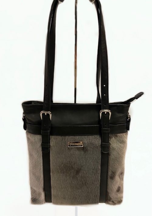 Sac à main en fourrure de phoque et cuir