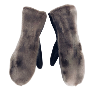 Women Seal Fur and Italian Lambskin Mittens