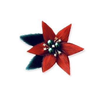 Poinsettia Seal Skin Brooch(Small)