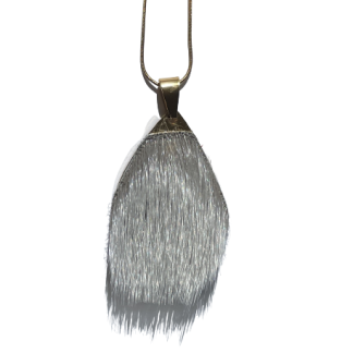 Gold Plated Stainless Steel Teardrop Seal Fur Necklace