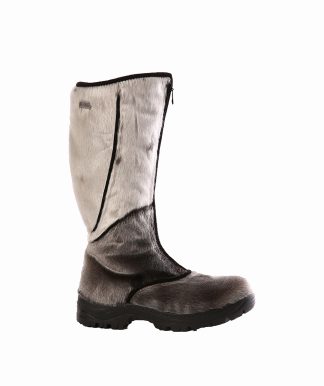 Bottes Kiona en fourrure de phoque naturelle avec semelles à crampons — BILODEAU Canada
