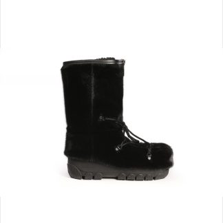 Bottes Blizzard en fourrure de phoque noire — BILODEAU Canada