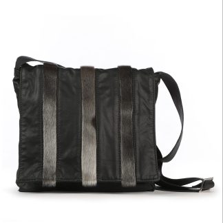 SAC À MAIN ROMY EN DAMIER DE LOUP MARIN NATUREL