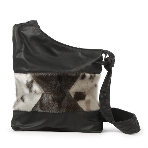 Daisy Patchwork Purse - Natural Seal by BILODEAU Canada