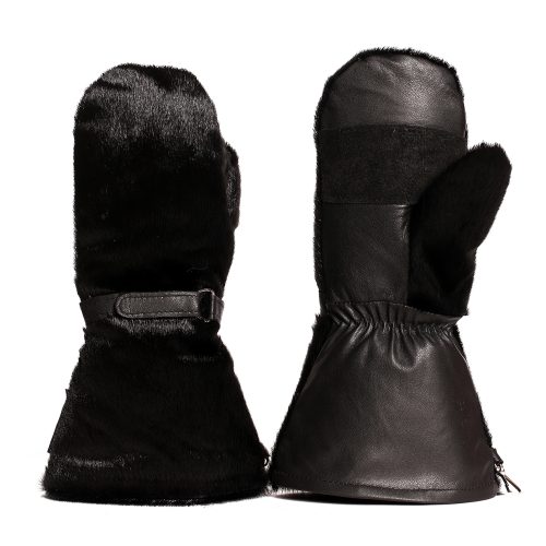 Long Mittens - Black Seal by BILODEAU Canada