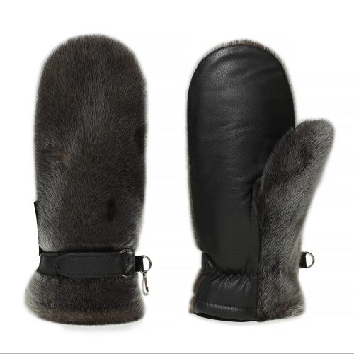 Short Mittens - Natural Seal by BILODEAU Canada