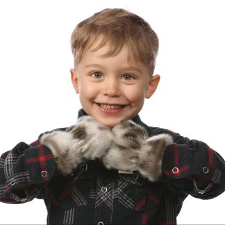 MITAINES LONGUES ENFANT LOUP MARIN NATUREL