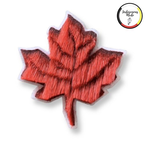 Maple Leaf Sealskin Brooch