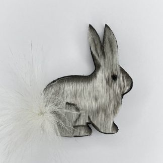 Épinglettes lapin de Pâques en peau de phoque