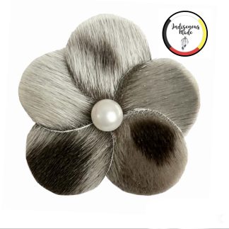 Sealskin Pearl Centre Brooch