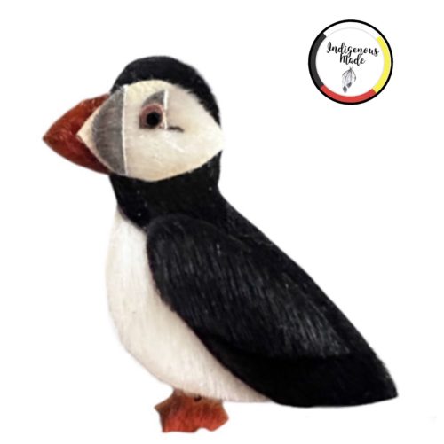 Atlantic Sealskin Puffin Brooch