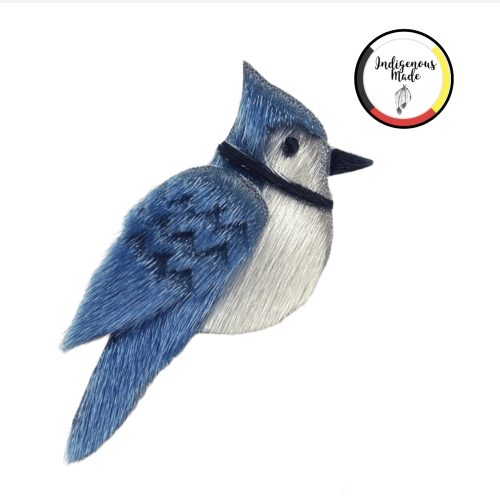 Bluejay Seal Skin Brooch