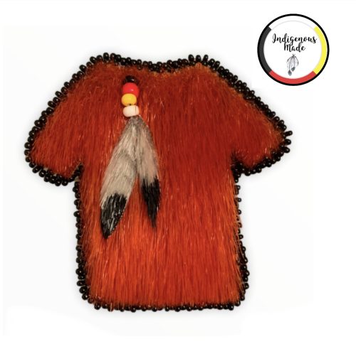 Seal Skin Orange Shirt (Brooch) Black Beads
