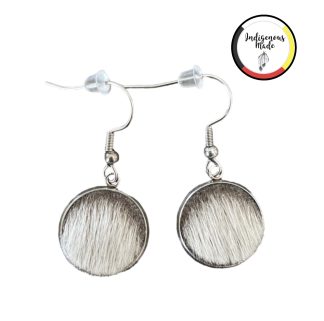 Boucles d’oreilles rondes en peau de phoque