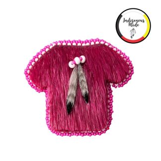 Broche autochtone chandail rose - Contre l’intimidation