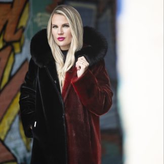 Elaine Burgundy Seal Fur Jacket