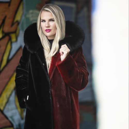Elaine Burgundy Seal Fur Jacket