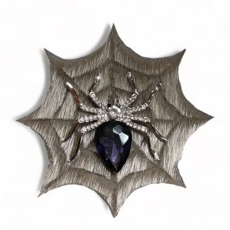 Purple Stoned Spider and Sealskin Hairpiece