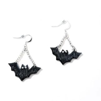 Boucles d’oreilles chauve-souris en peau de phoque