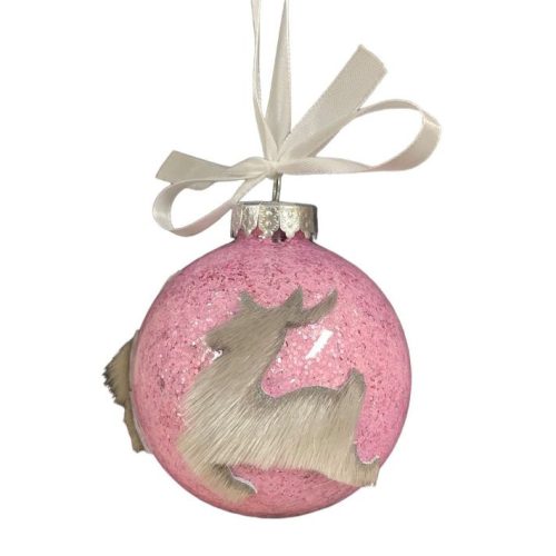 Sealskin Reindeer Christmas Bulb