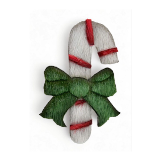 Sealskin Candy Cane Ornament