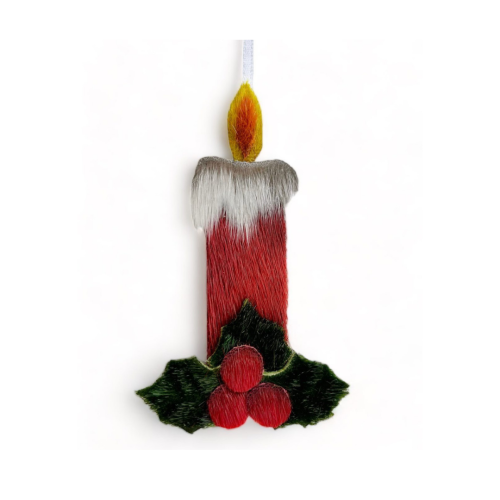 Sealskin Christmas Candle Ornament