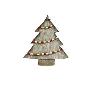 Broche sapin de Noël en peau de phoque