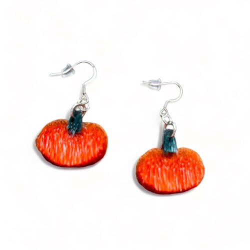 Sealskin Pumpkin Earrings