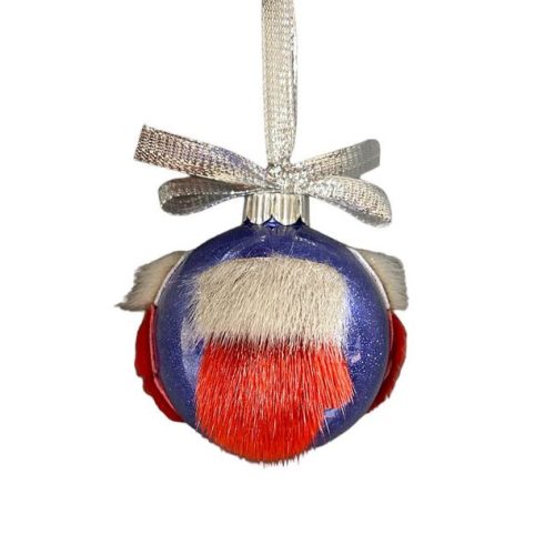 Sealskin Santa Mitten Christmas Bulb