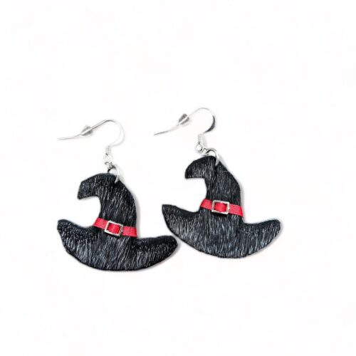 Sealskin Witch Hat Earrings