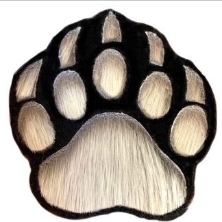 Sealskin Bear Paw Ornament or Brooch