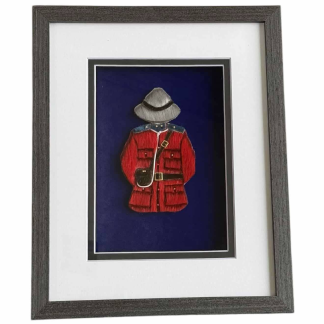 Framed RCMP Sealskin Craft